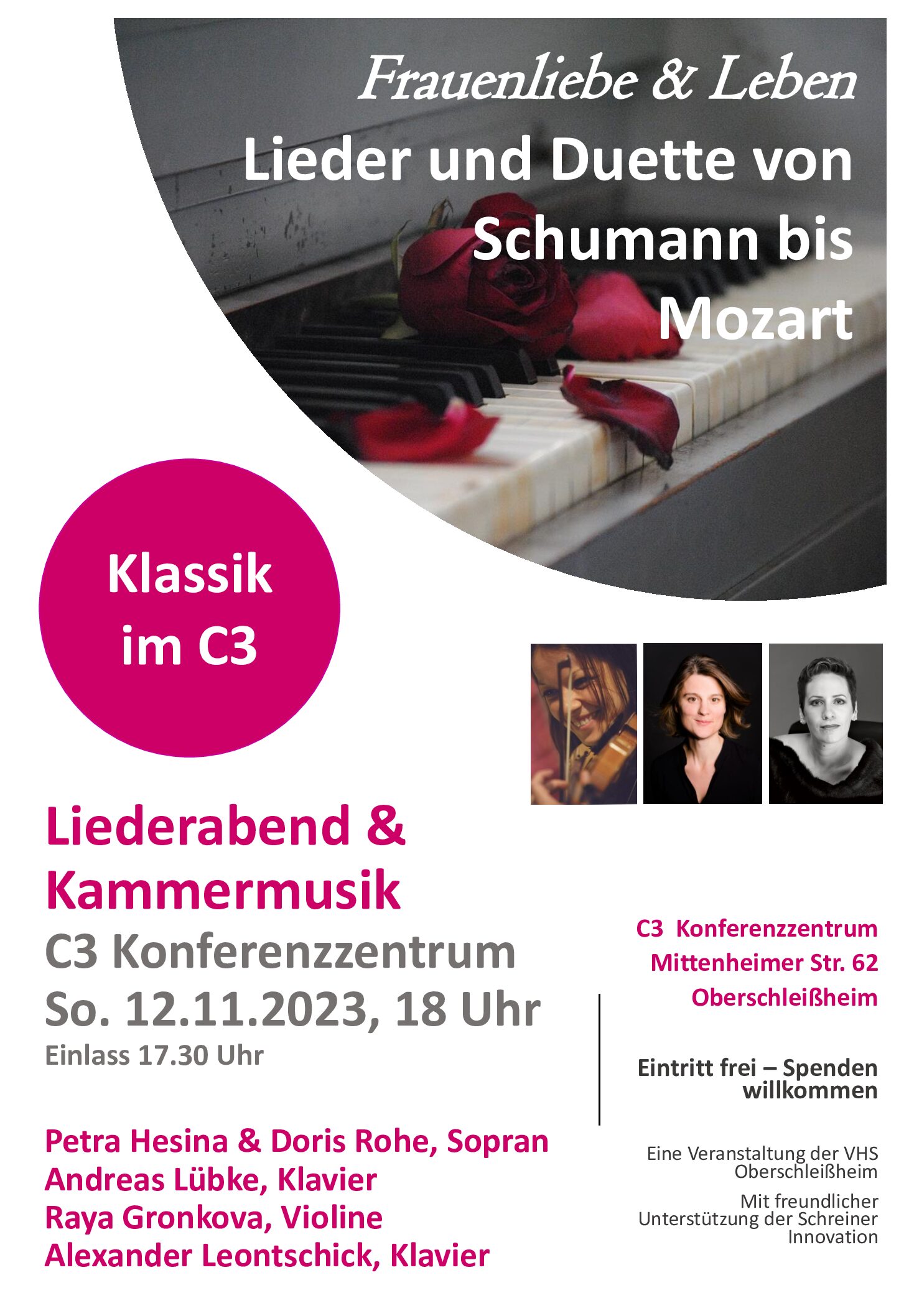 Frauenliebe & Leben: Lieder und Duette von Schumann bis Mozart