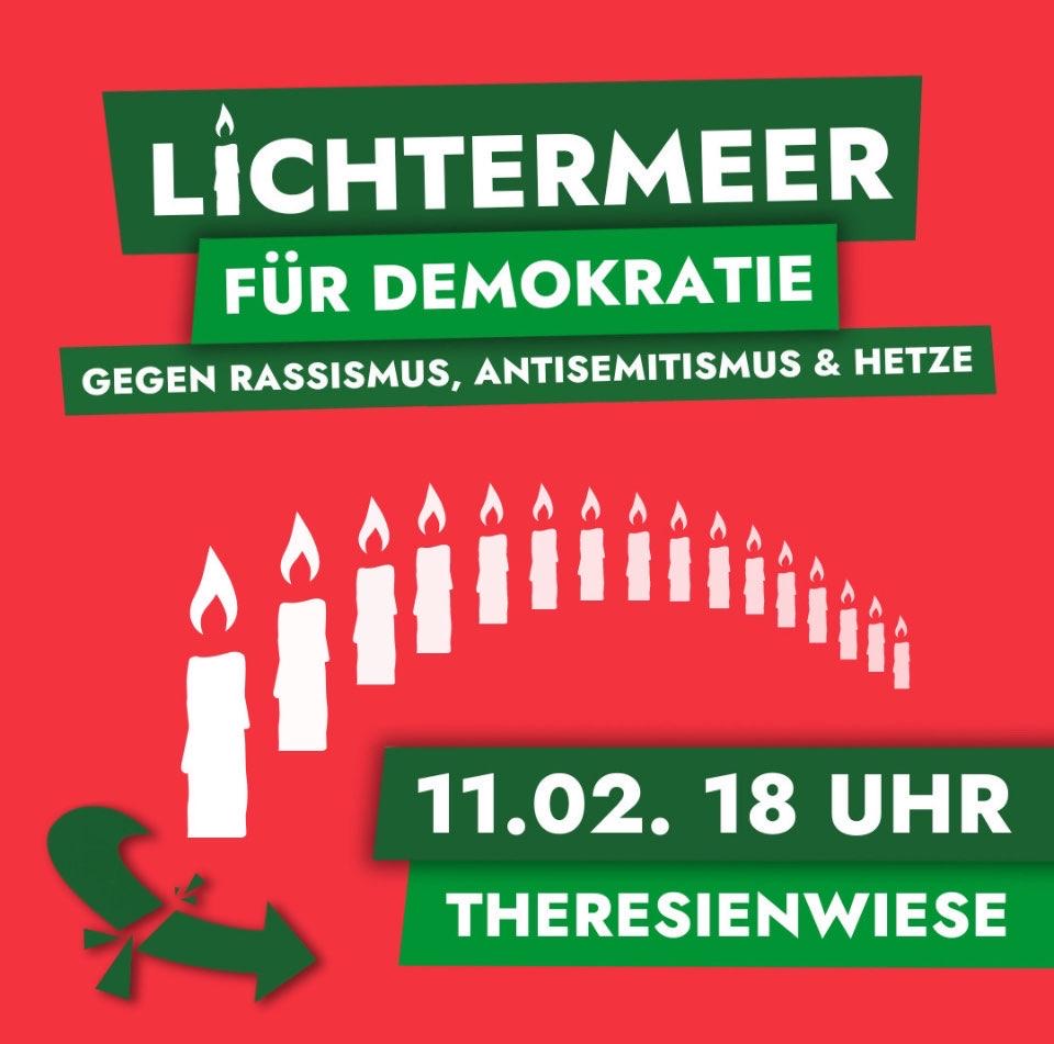 Lichtermeer: Demo auf der Theresienwiese
