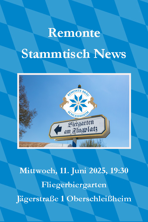 Einladung zum Stammtisch vom Remonte-Bräu