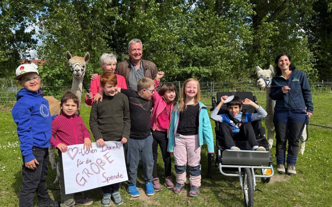 Groß­zü­gige Spende der Bauge­nos­sen­schaft Ober- und Unter­schleiß­heim für den Verein Luzia Sonnen­kinder e.V.