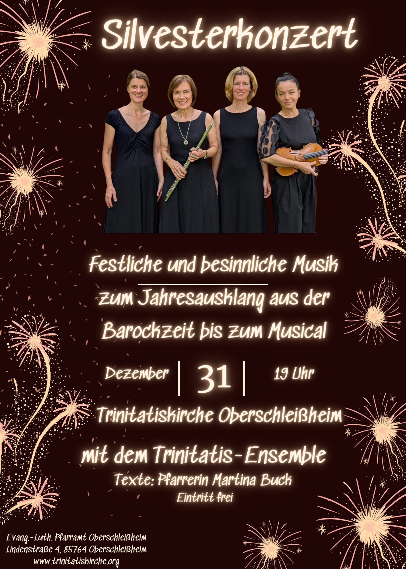 Einladung zum traditionellen Silvesterkonzert in der Trinitatiskirche