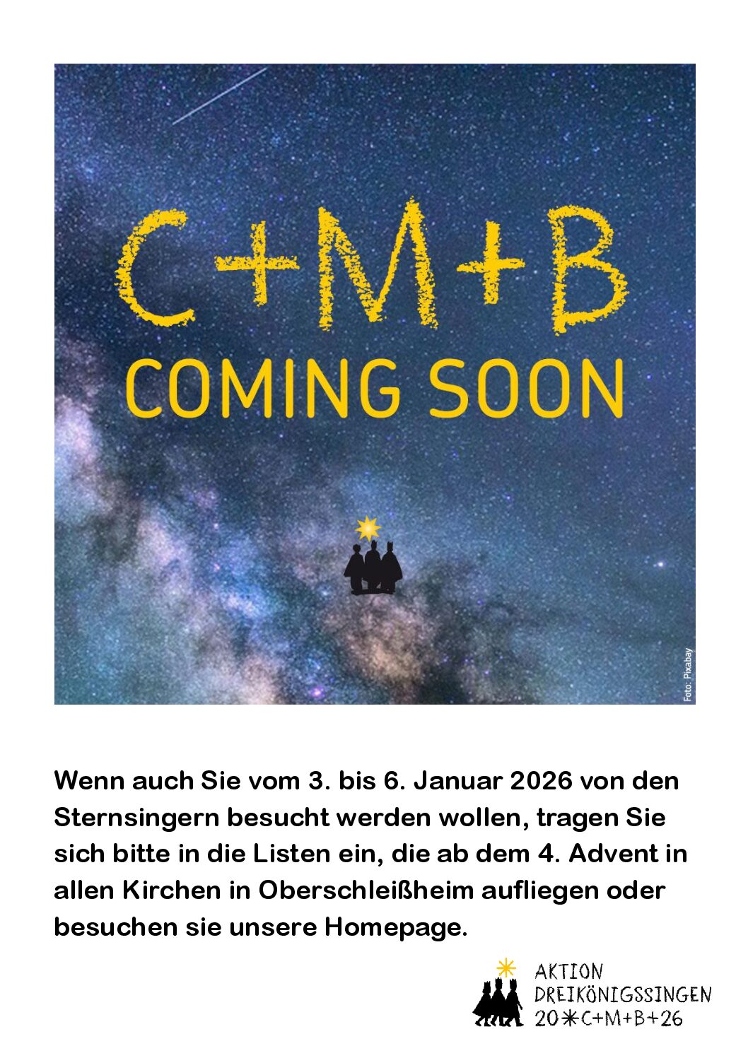 Möchten Sie gerne, dass die Stern­singer Sie besu­chen?