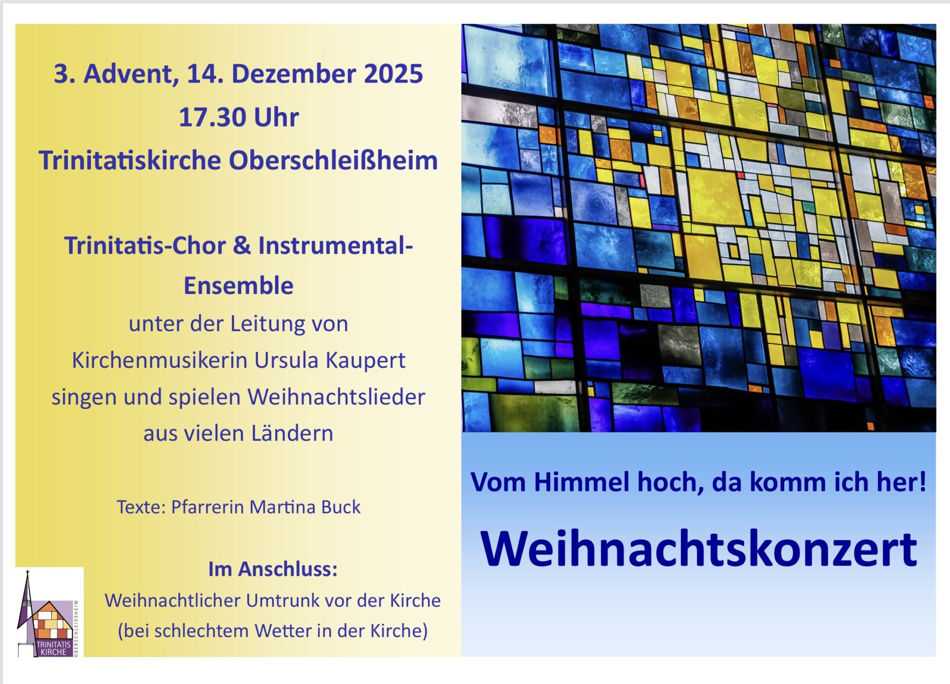 Weihnachtskonzert in der Trinitatiskirche