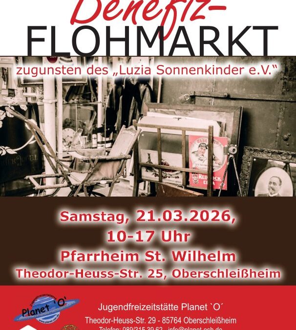 Benefiz- Floh­markt zugunsten Luzia Sonenn­kinder e.V