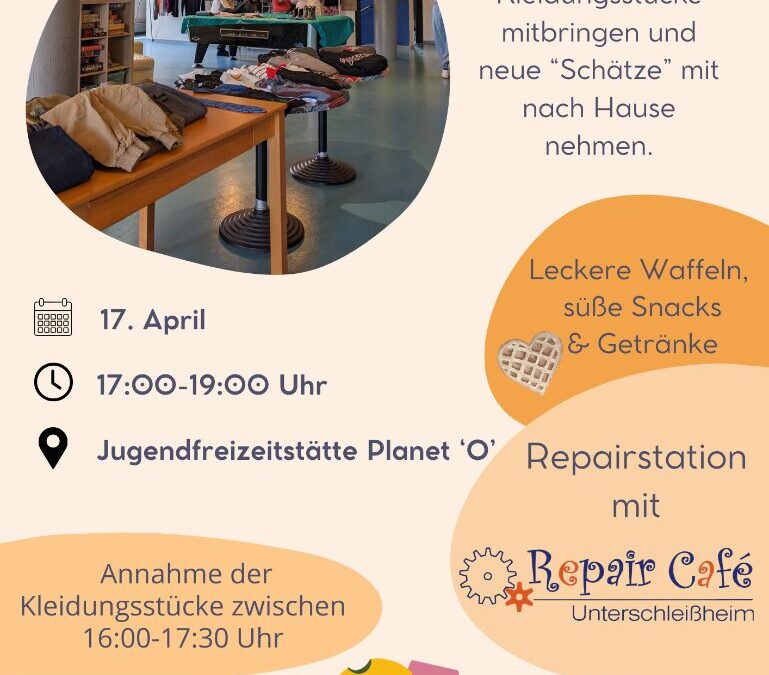 Klei­der­tausch­party am 17. April 2026 im Planet’O