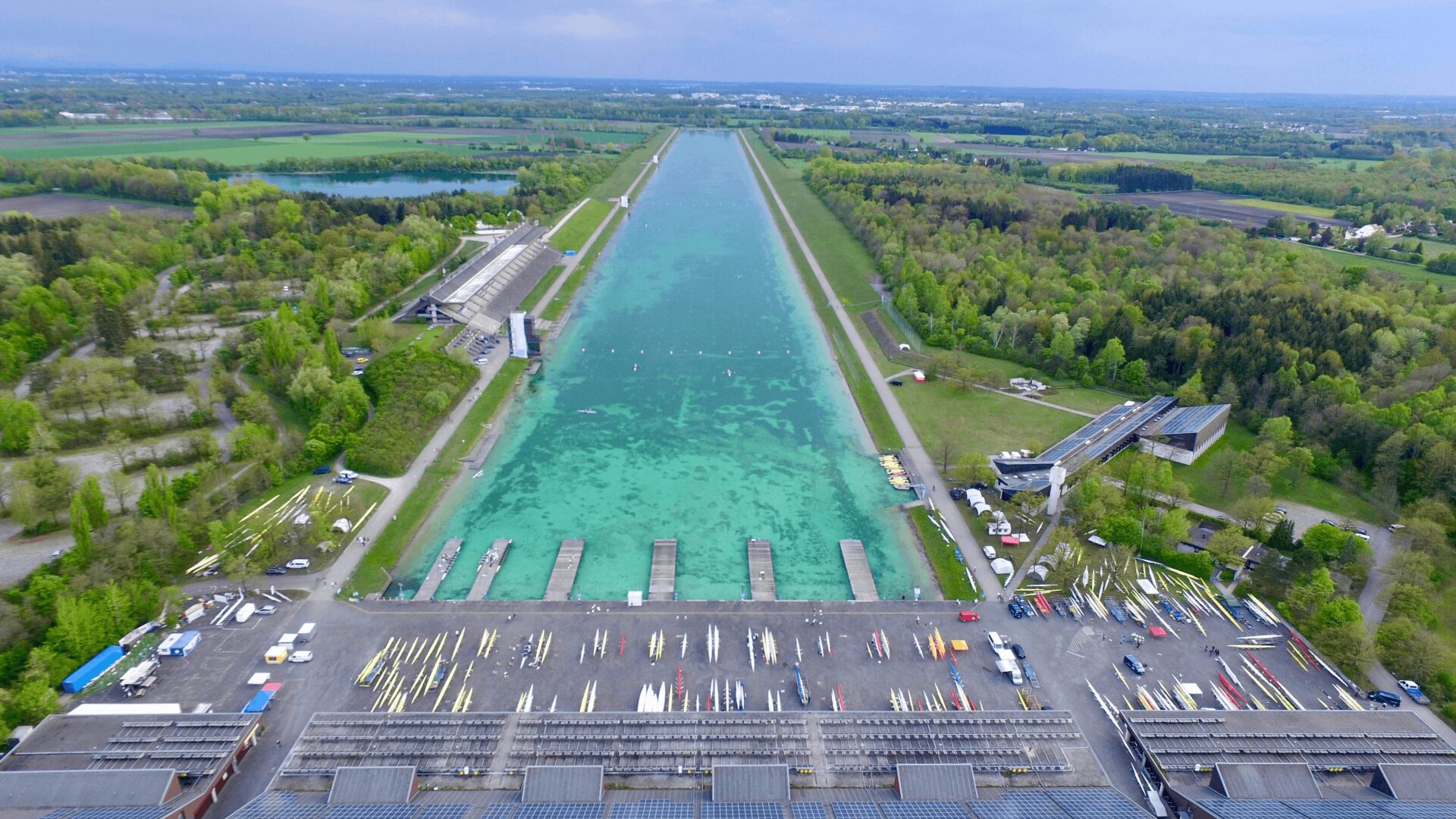 Regattaanlage München Luftbild Foto LZM