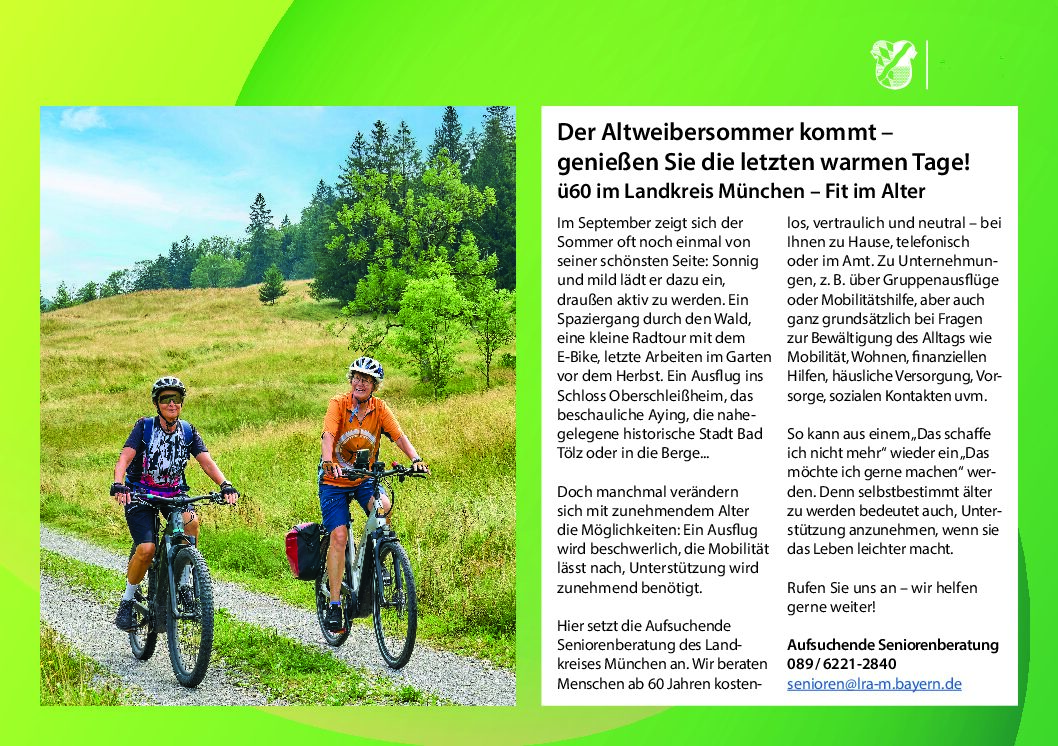 ü60 im Land­kreis München – Fit im Alter 09/2026
