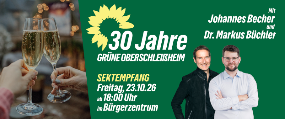 Ober­schleiß­heimer Orts­ver­band der Grünen feiert Jubi­läum